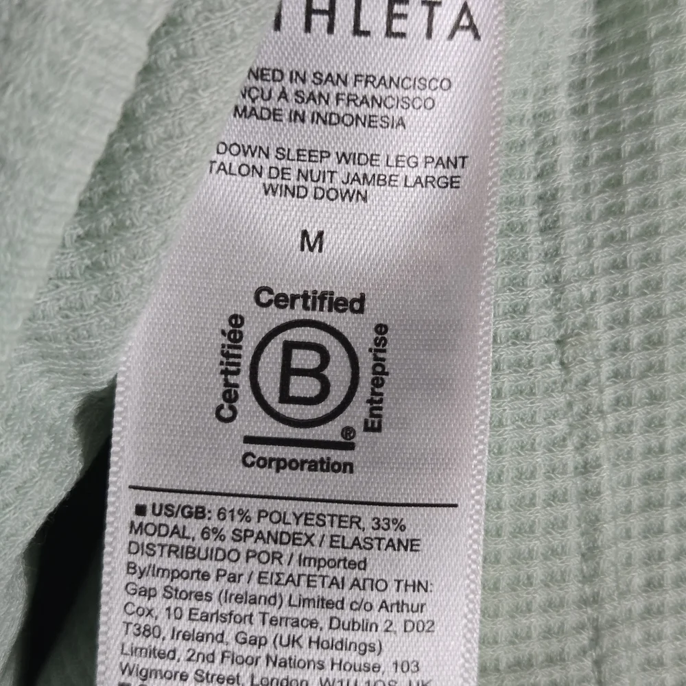 Athleta Wind Down Sleep Jogger Palazzo Mint Wmn Sz M - Picture 5 of 9